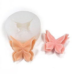 Белый Формы из пищевого силикона для бабочек, для изготовления свечей, формы для литья смолы, белые, 79x31 мм