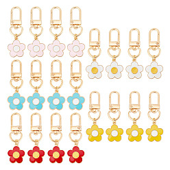 (52) Непрозрачная лаванда Подвесные украшения из сплава эмали, с поворотными застежками из цинкового сплава, разноцветные, 5.5 см, 5 цветов, 4 шт / цвет, 20 шт / комплект