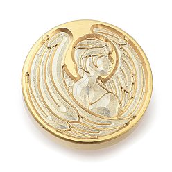 Goddess Золотистый тон сургучной печати, латунные головки штампов, для приглашений, конверты, подарочная упаковка, богиня, 25x15 мм, внутренний диаметр: 7 мм