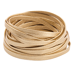 Золотистый Ленты из искусственной кожи, для сумок, изготовление ювелирных изделий, сделай сам крафт, золотые, 1/4 дюйм (5 мм), около 5.47 ярдов (5 м) / пачка