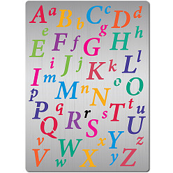 Letter Трафареты для резки металла из нержавеющей стали с буквами a~z, для diy scrapbooking / фотоальбом, декоративное тиснение, матовый цвет нержавеющей стали, буквы, 190x140 мм