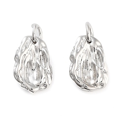 Платина Стойки обшивки латунные подвески, долговечный, без кадмия и без свинца, с целью перехода в кольце, nuggest, платина, 16x9.5x4 мм, отверстие : 3.5 мм