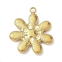 Золотой 304 подвески из нержавеющей стали, цветочный шарм, золотые, 21.5x19x2 мм, отверстие : 1.8 мм