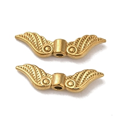Золотой Ионное покрытие (ip) 304 шарики из нержавеющей стали, крылья, золотые, 6x21.5x3 мм, отверстие : 1.5 мм
