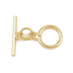 Настоящее золото 18K Кольцо из латуни Переключить застежками, без кадмия и без свинца, долговечный, реальный 18 k позолоченный, 4.5~12.5x9~14.5x1.5 мм, отверстие : 1.8 мм