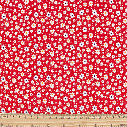 Красный Хлопчатобумажная ткань с цветочным рисунком, для пэчворка, шить ткани для пэчворка, красные, 880x0.2 мм, около 2 м / шт