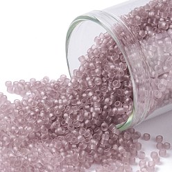 (6F) Transparent Frost Light Amethyst Круглые бусины toho, японский бисер, (6 f) прозрачный морозный светлый аметист, 15/0, 1.5 мм, отверстие : 0.7 мм, о 3000шт / бутылка, 10 г / бутылка