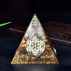 Хрусталь Натуральный кристалл кварца или оргон, каменная пирамида, портивный генератор энергии, Целебная каменная пирамида для борьбы со стрессом, принести удачу и богатство, 60 мм