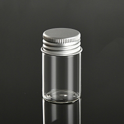 Прозрачный Контейнеры для стеклянных бусин с завинчивающейся крышкой серебристого цвета, колонки для дозирования бутылок, прозрачные, 3x5 см