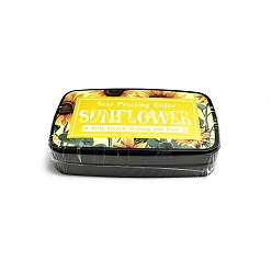 Желтый Наборы штампов для пальчиковых чернильных подушечек, для ребенка поделки из бумаги художественное ремесло, скрапбукинга, прямоугольные, желтые, 55x95x22 мм