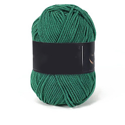 Морско-зеленый 4 пряжа из молочного акрилового волокна для тафтинговых ковриков, пряжа амигуруми, пряжа для вязания крючком, для свитера, шапки, носков, детских одеял, цвета морской волны, 2.5 мм, около 113.74 ярдов (104 м) / моток