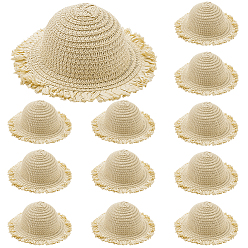 пшеница Кукла соломенная шляпа, мини-шапка для вязания вручную, для поделок ювелирные изделия аксессуары ремесло украшение, цвет пшеницы, 135x61 мм