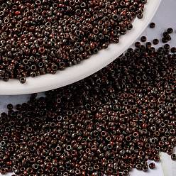 (RR4513) Opaque Red Picasso MIYUKI Round Rocailles Beads, Japanese Seed Beads, (RR4513) Opaque Red Picasso, 15/0, 1.5mm, Hole: 0.7mm, about 5555pcs/bottle, 10g/bottle