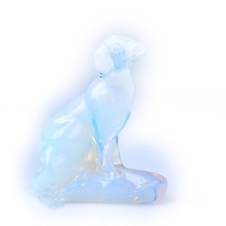 Опал Резные фигурки собак из опалита, для домашнего украшения рабочего стола, 40 мм