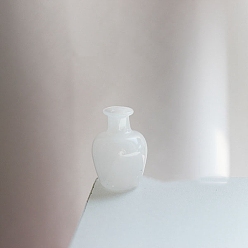 Белый Мини стеклянные украшения, пустые бутылки желаний, аксессуары для кукольного домика с микро-ландшафтом, притворяясь опорными украшениями, белые, 20x27 мм