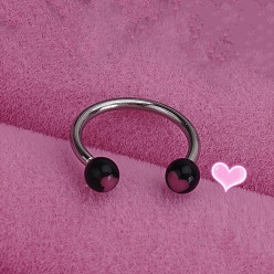 Нержавеющая Сталь Цвет 316l Кольца для носа из нержавеющей стали, цвет нержавеющей стали, 10 мм, штифты : 1.2 мм