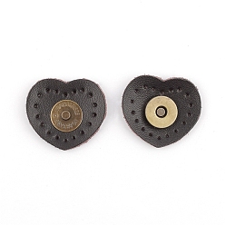 Коричневый Кожаные пришить пряжки, с магнитной застежкой, аксессуары для сумок, кофе, 3x3.5x0.2 см