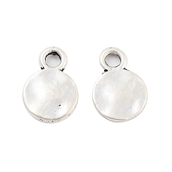 Античное Серебро Наберешь металлизации сплава шармов, гальваническое покрытие, не содержит никель-кадмия и свинца, плоско-круглые, античное серебро, 14x10x1 мм, отверстие : 2 мм