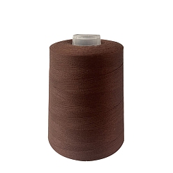 Coconut Brown Polyester Sewing Threads, Round Machine Embroidery Threads, Coconut Brown, 0.2mm, about 3300.00 Yards(3017.52m)/Roll