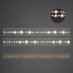 Звезда Самоклеющиеся наклейки для домашних животных, Украшение дневника для фотоальбома своими руками, золотые, звезда, 20x0.1 мм, 2 м / рулон