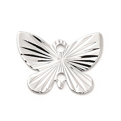 Платина Подвески из латуни с покрытием для стойки, долговечный, ссылки бабочки, платина, 10x13x0.3 мм, отверстие : 1.2 мм