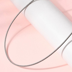 Нержавеющая Сталь Цвет 1.5мм 304 ожерелья из круглой цепочки-змейки из нержавеющей стали, не тускнеет, цвет нержавеющей стали, 15.83 дюйм (40.2 см)