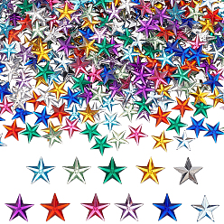 Couleur Mélangete 84.7g 11 cabochons en plastique de couleurs, étoiles, couleur mixte, 13x14x1.5mm, 7.7 g / couleur