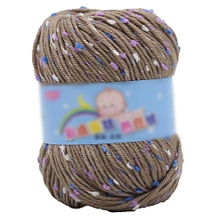 Светло-коричневый Полиэфирная пряжа, твидовая пряжа, для свитера-шапки, для вязания крючком принадлежности, загар, 2 мм, около 85.30 ярдов (78 м) / моток