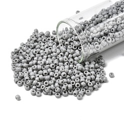 (53) Opaque Gray Тохо 8/0 круглые бусины, японский бисер, (53) непрозрачный серый, 3 мм, отверстие : 1 мм, Около 1111 шт / 50 г