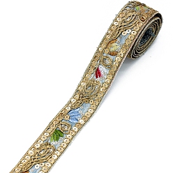 Светло-Голубой Лента для вышивки из полиэстера, орнамент одежды, Небесно-голубой, 1-1/8 дюйм (30 мм), около 10 ярд / шт