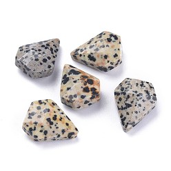 Dalmatiner Jaspis Dalmatiner Jaspis Anhänger Natur, facettiert, Raute , 21x17x8.5 mm, Bohrung: 1.2 mm