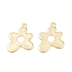 Золотой Подвески из сплава , цветок, стойки покрытие, без кадмия и без свинца, золотые, 30.5x24x1.5 мм, отверстие : 2 мм