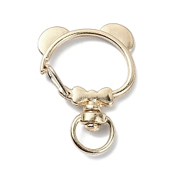 Light Gold Застежками сплава поворотные, медведь, золотой свет, 3.6x2.65 см