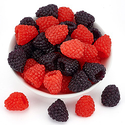 (52) Непрозрачная лаванда 32 шт. 2 цвета ПВХ пластик имитация малиновый, имитация фруктов, для витрин и фото реквизита, разноцветные, 21x20x18 мм, 16 шт / цвет