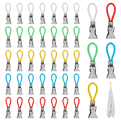 (52) Непрозрачная лаванда 40шт. 5цветные зажимы для полотенец из нержавеющей стали, с пластиковыми петлями, разноцветные, 52.5~54 мм, 8 шт / цвет