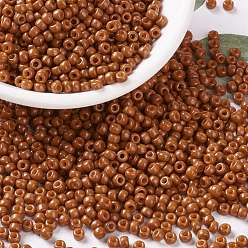 (RR4458) Дуракоат Окрашенная Непрозрачная Хурма Миюки круглые бусины рокайль, японский бисер, (rr 4458) непрозрачная хурма, окрашенная в дюракоут, 8/0, 3 мм, отверстие : 1 мм, Около 2111~2277 шт / 50 г