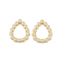 Настоящее золото 24K 304 нержавеющей стали связывающий кольца, слеза, реальный 24 k позолоченный, 14x12x1.7 мм, внутренний диаметр: 9x7 мм