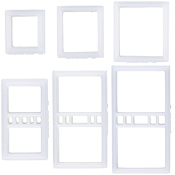 Белый 6шт. пластиковые глиняные прессованные формы, резцы глины, инструменты для лепки из глины, для изготовления серьги diy, разнообразные, белые, 21~61.5x18.5~33.5x11 мм