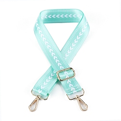 Голубой Нейлоновая холщовая сумка с узором в виде стрелки, лямки для сумки из лямок, для замены сумочки или сумки через плечо, голубой, 75~145x3.8 см