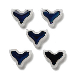 Белый Дым Стеклянные бусины, чувствительные к температуре бусины, меняющие цвет, русалка хвост, серый, 12x15x5 мм, отверстие : 1.2 мм