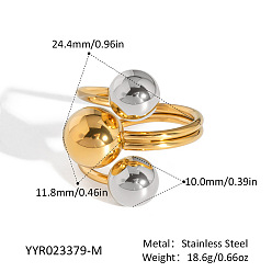 Золотой & Цвет Нержавеющей Стали 304 регулируемые манжеты из нержавеющей стали для женщин, золотые и нержавеющая сталь цвет, внутренний диаметр: регулируемый