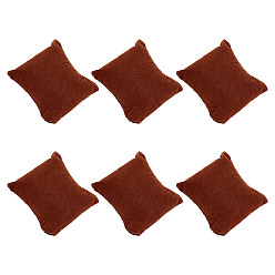 Кокосово-Коричневый Браслеты ворса / дисплеи ювелирных изделий подушки часов, кокосового коричневый, 80x75x47 мм