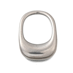 Нержавеющая Сталь Цвет 304 подвески из нержавеющей стали, анти-тускнение, прямоугольный шарм, цвет нержавеющей стали, 19x14.5x3 мм, отверстие : 12x10 мм