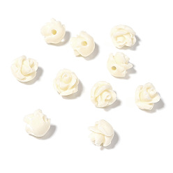 Морская Ракушка Бусины из искусственной коралловой смолы, для материалов для изготовления аксессуаров своими руками, цвет морской раковины, 6 мм, отверстие : 1.4 мм