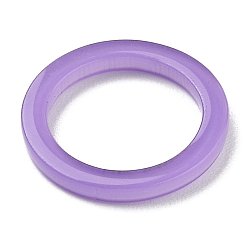 Flieder Fingerringe aus Celluloseacetat (Harz), schlichte Bandringe, Flieder, uns Größe 6, Innendurchmesser: 17 mm