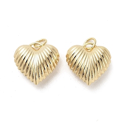 Настоящее золото 18K Латунные подвески, без кадмия, без никеля и без свинца, сердце, реальный 18 k позолоченный, 25.5x25x12 мм, отверстие : 6 мм