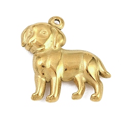 Собака 304 подвески из нержавеющей стали, золотые, собачий шарм, 20x20.5x4 мм, отверстие : 0.8 мм
