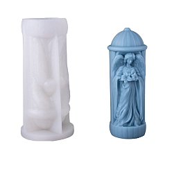 Белый Силиконовые формы для свечей своими руками, для изготовления свечей, колонка, белые, 58x123 мм, внутренний диаметр: 35 мм