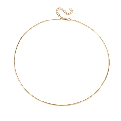 Золотой 1.5мм 201 ожерелье-чокер из нержавеющей стали, жесткое ожерелье для женщин, вакуумное покрытие pvd, золотые, внутренний диаметр: 4.96~5.12x5.71 дюйм (12.6~13x14.5 см)