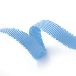 Небесно-голубой Полиэстер Grosgrain ленты, петершам лента, для изготовления ювелирных изделий, голубой, 3/8 дюйм (10 мм), 50yards / рулон (45.72 м / рулон)